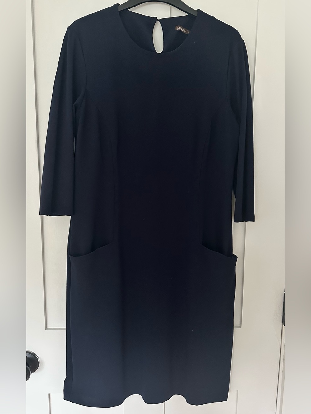 J. McLaughlin Classic Navy Shift Dress with Pockets - Women